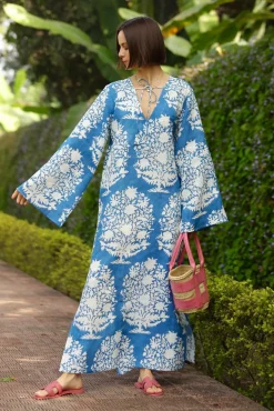 Doha Caftan in Blue Bouquet