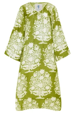 Doha Caftan in Green Bouquet
