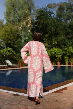 Doha Caftan in Pink Bouquet