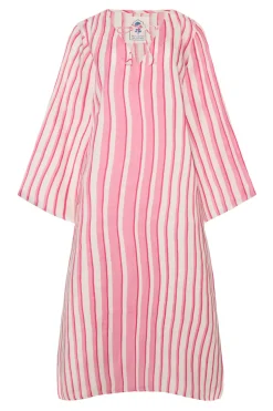 Doha Caftan in Pink Stripe