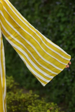 Doha Caftan in Yellow Stripe