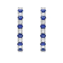 Dolce Blue Sapphire Hoop Earrings