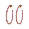 Dolce Pink Sapphire Hoop Earrings