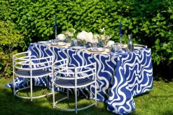 Doris In Navy Tablecloth