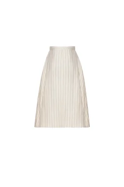 Dorothy Striped Tea-Length Skirt