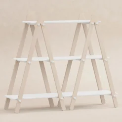 Dottie Bookcase in White & Washed Natural