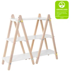 Dottie Bookcase in White & Washed Natural