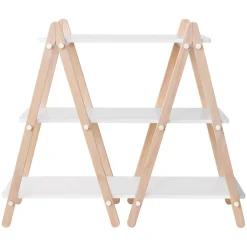 Dottie Bookcase in White & Washed Natural