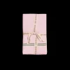Double Piped Linen Napkins in Pink, Set of Four