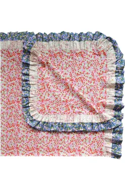 Double Ruffle Edge Tablecloth Made With Liberty Fabric in Wiltshire Star