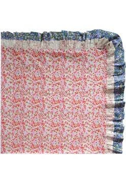 Double Ruffle Edge Tablecloth Made With Liberty Fabric in Wiltshire Star