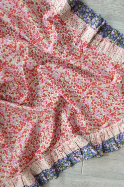 Double Ruffle Edge Tablecloth Made With Liberty Fabric in Wiltshire Star