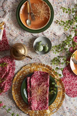 Double Ruffle Edge Tablecloth Made With Liberty Fabric in Adelajda & Capel & Mitsi Valeria