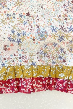 Double Ruffle Edge Tablecloth Made With Liberty Fabric in Adelajda & Capel & Mitsi Valeria