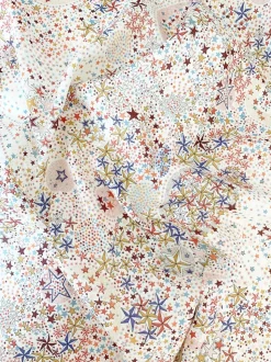 Double Ruffle Edge Tablecloth Made With Liberty Fabric in Adelajda & Capel & Mitsi Valeria