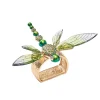 Dragonfly Napkin Ring in Green, Set of 4 in a Gift Box