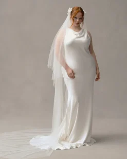 Draped Veil with Florals