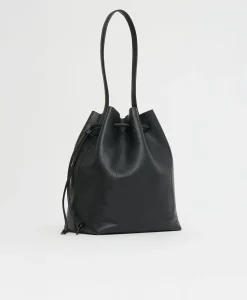 Drawstring Cabas in Black