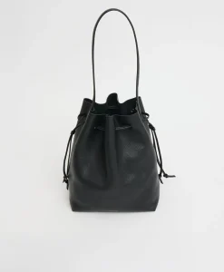 Drawstring Cabas in Black