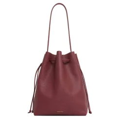 Drawstring Cabas in Oxblood