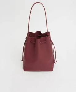 Drawstring Cabas in Oxblood