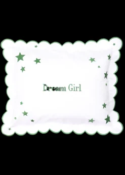Dream Girl Stars Mini Pillow in Grasshopper