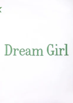 Dream Girl Stars Mini Pillow in Grasshopper