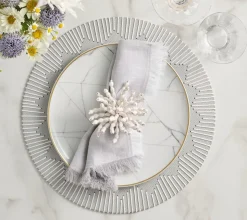 Dream Weaver Placemat in Gray & White, Set of 4