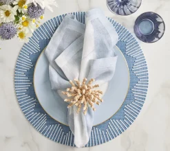 Dream Weaver Placemat in Blue & White, Set of 4