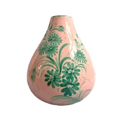 Drop It Like It's Hot Vase In Lilac & Green Floral Design