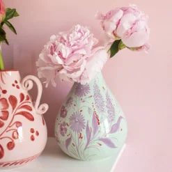 Drop it Like it's Hot Vase in Lilac & Mint Floral