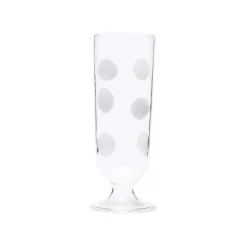Drop White Champagne Glass
