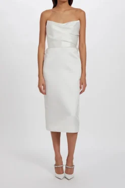 Duchess Satin Bow Dress