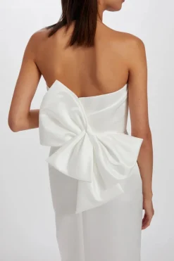 Duchess Satin Bow Dress