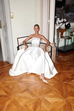 Duchesse Satin Drop Waist Gown | STYLE 093