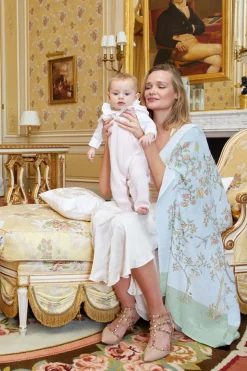 Duo In Bloom Carre & Satin Bib Set