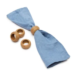 Eclipse Napkin Ring in Natural, Set of 4
