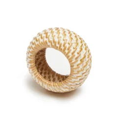 Eclipse Napkin Ring in Whitewash, Set of 4