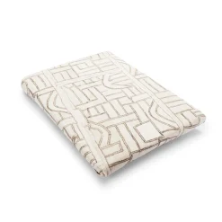 Ecru Maze Kuba Cloth Crib Sheet