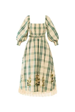 EDDY x Mckenzie Depinto Eloise Dress in Green Plaid & Floral
