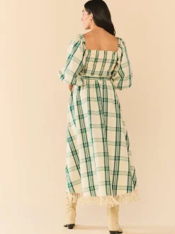 EDDY x Mckenzie Depinto Eloise Dress in Green Plaid & Floral