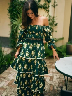 EDDY x Mckenzie Depinto Kenz Skirt in Deep Green & Floral