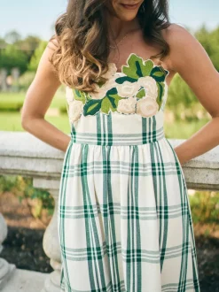 EDDY x Mckenzie Depinto Lucy Dress in Green Plaid & Floral