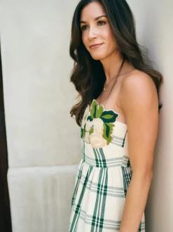 EDDY x Mckenzie Depinto Lucy Dress in Green Plaid & Floral