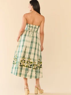 EDDY x Mckenzie Depinto Lucy Dress in Green Plaid & Floral