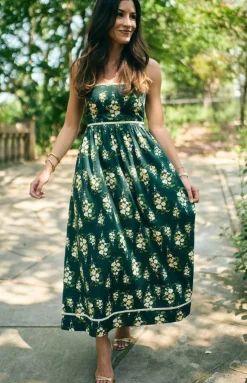 EDDY x Mckenzie Depinto Mimi Dress in Deep Green & Floral
