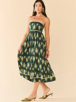EDDY x Mckenzie Depinto Mimi Dress in Deep Green & Floral