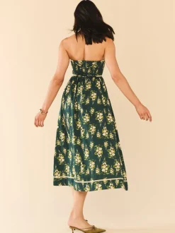 EDDY x Mckenzie Depinto Mimi Dress in Deep Green & Floral