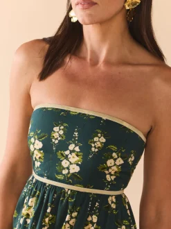 EDDY x Mckenzie Depinto Mimi Dress in Deep Green & Floral