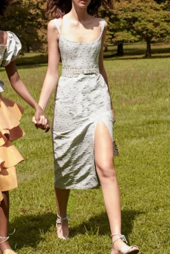 Edward Blue Floral Corset Dress